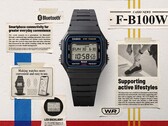 Casios nya F-B100W-klockor kombinerar Bluetooth och stegräkning med den klassiska F-91W-designen