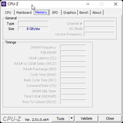 CPU-Z: Minne