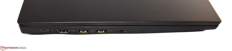 left-hand side: USB 3.1 Gen2 Type-C, HDMI, 2x USB 3.0 Type-A, 3.5-mm combo audio
