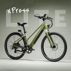 Elcykeln Lectric XPress Lite i tallgrönt utförande