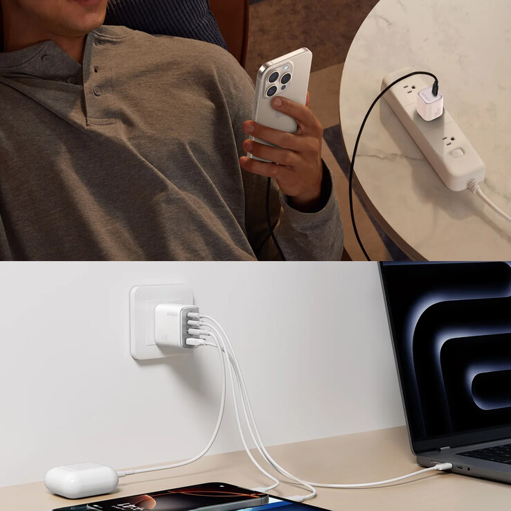 Anker-laddaren (30W) (ovan) och Anker-laddaren (70W, 4 portar) (nedan). (Bildkälla: Costco)