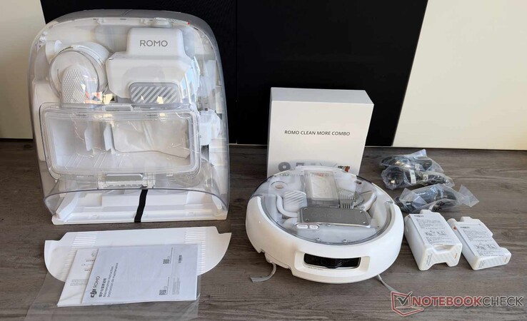 Förpackningsinnehåll för DJI Romo P2 Clean More Combo