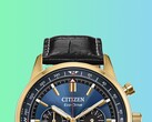 Citizens nya Racing Chronograph kombinerar en blå urtavla med en guldfärgad boett.