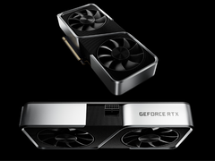 En renderad bild av GeForce RTX 3060 Founders Edition GPU