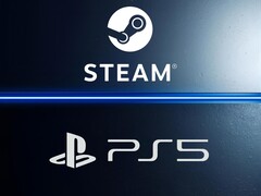 Banner med Steam- och PS5-logotyper visas (Bildkälla: Steam, Sony PlayStation med redigeringar)