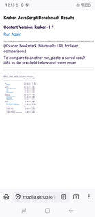 Kraken benchmark - Firefox (Bildkälla: Skärmdump - Sergey Tarasov - Notebookcheck)