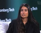 En skärmdump av Xbox CEO Asha Sharma som talar med Bloomberg
