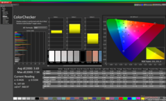 ColorChecker före kalibrering (vs. P3)