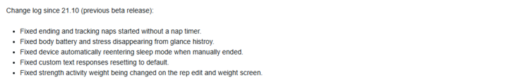 Release Notes för betaversion 21.11 för Garmin Fenix 7 och relaterade smartklockor. (Bildkälla: Garmin)