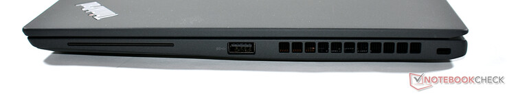 höger: smartkortläsare, USB-A 3.2 Gen 1, Kensington Lock