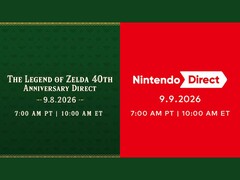 Datum för The Legend of Zelda 40-årsjubileum och Nintendo Direct-tillkännagivandet sida vid sida