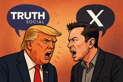 Trump och Musk förtalar nu varandra på sina sociala nätverksplattformar. (Bildkälla: AI genererad)