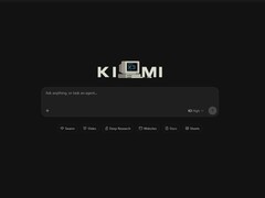Startskärmen i Kimi-webbgränssnittet med inmatningsfält och K3-logotyp