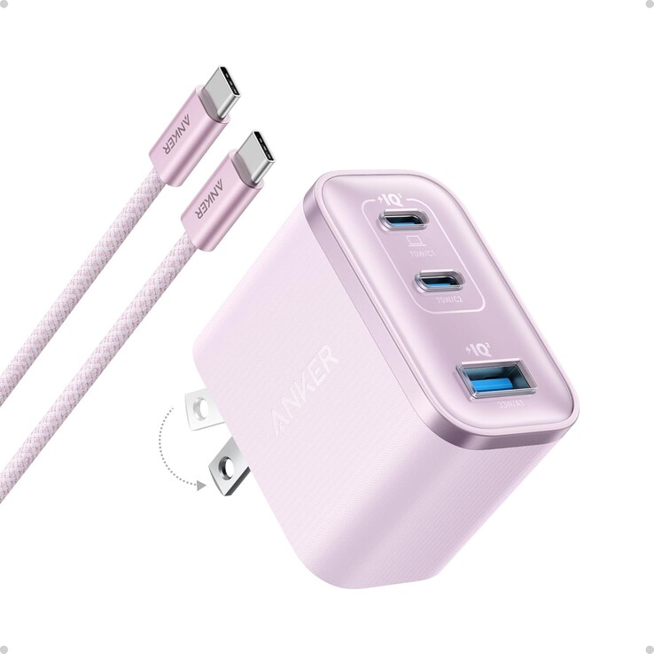 Den amerikanska versionen av Anker Nano Charger (70W, 3 Ports) i rosa. (Bildkälla: Anker)