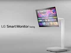 LG Smart Monitor Swing lånar LG StanbyME:s hjulförsedda stativ. (Bildkälla: LG)
