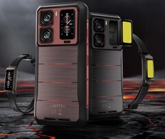 Oukitel WP300 har en stor styrka: dess halvmodulära design. En ljusstark lampa och en sekundär display ingår. (Bildkälla: Oukitel)