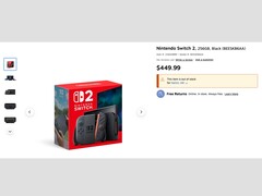 Nintendo Switch 2 listad på Staples webbplats. (Bildkälla: Staples)