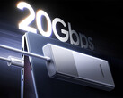 10Gbps-versionen av SSD-kabinettet kostar 29,99 dollar. På bilden: en reklambild som framhäver överföringshastigheten på 20Gbps hos den andra modellen.