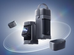 Den nya bärbara projektorn Anker Nebula P1 levereras med två löstagbara högtalare på 10 W. (Bildkälla: Anker)