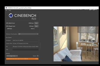 14901KE testades med Cinebench R23
