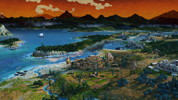 En bild som visar flera städer i spelet A Total War Saga: Troy.