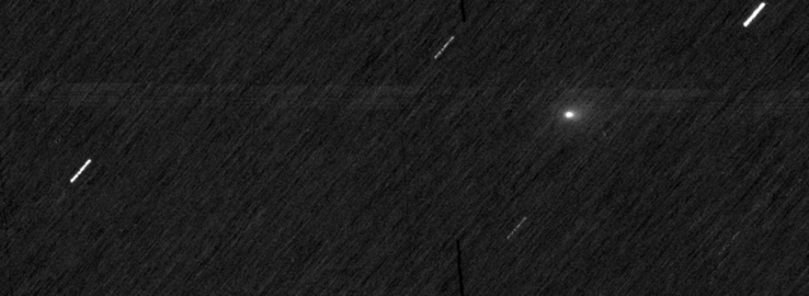 En bild som visar kometen 3I/ATLAS från Mars. (Bildkälla: ESA)