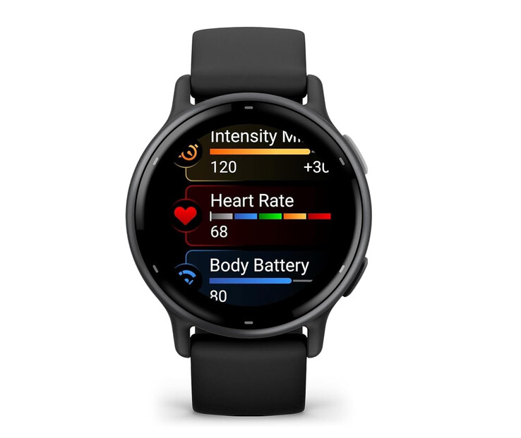 Garmin Vivoactive 5 i svart för jämförelse. (Bildkälla: Garmin)