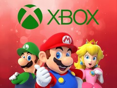 Mario och andra Nintendo-karaktärer under Xbox-logotypen (Bildkälla: Nintendo of America, Xbox gaming med redigeringar)