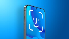 iPhone med Face ID-koncept under skärmen. (Bildkälla: MacRumors) 