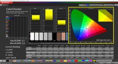 CalMAN ColorChecker (profil: Native, målfärgrymd: P3)