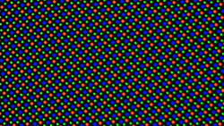 OLED-skärmarna är baserade på en RG/BG subpixelmatris som består av en röd, en blå och en grön lysdiod.