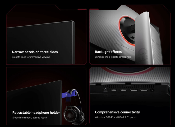 Den nya Mini LED Gaming Monitor G Pro 27Qi har också ett omdesignat stativ. (Bildkälla: Xiaomi)