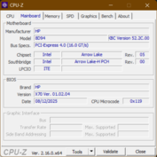 CPU-Z moderkort
