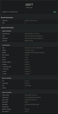 Ryzen AI 9 HX 470 Radeon 890M Geekbench-lista (bildkälla: Geekbench)