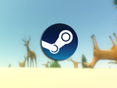 Skärmdump från spelet med Steam-logotypen överlagrad.