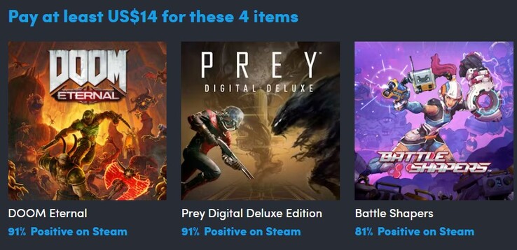 Den första nivån av Sci Fi shooters-paketet innehåller totalt 4 artiklar