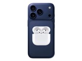 Inofficiell rendering av iPhone 17 Pro med AirPods 4. (Bildkälla: @Skyfops på X och Apple, redigerad)