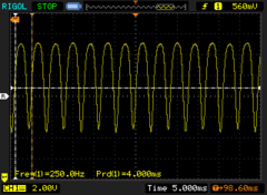 OLED-flimmer vid maximal manuell ljusstyrka (227 -250 Hz)