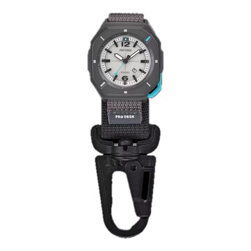Casio PRJ-01AE-8 fäst vid en karbinhake