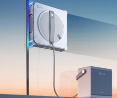 Ett 4.500 mAh-batteri driver Ecovacs nya fönsterputsrobot Winbot W2S Omni (bilden). (Bildkälla: Ecovacs via pressmeddelande)