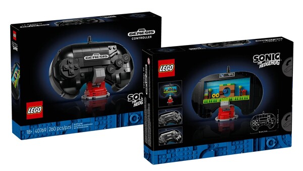 Lego Sonic the Hedgehog Sega Genesis Controller kan visas på två olika sätt. (Bildkälla: Lego)