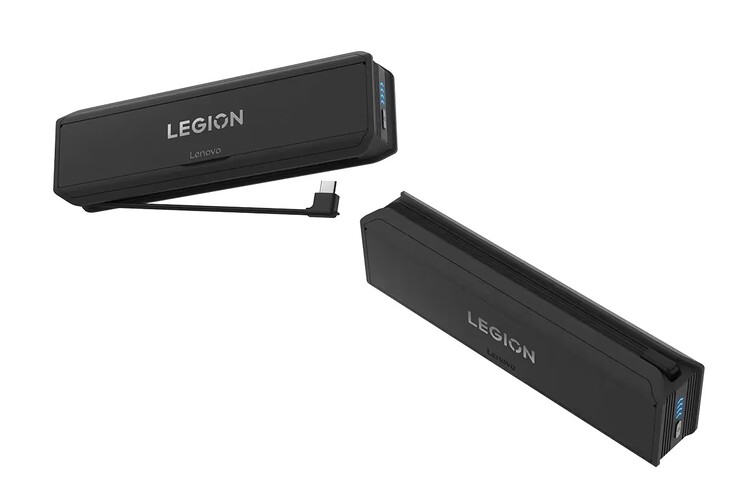 Legion Go 65W 12800mAh Power Bank har en avtagbar USB-C-kabel. (Bildkälla: Lenovo)