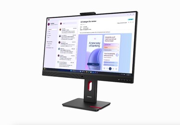 Framsidan av den nya skärmen Lenovo ThinkVision T32UD.