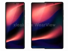Inofficiell konceptbild av en rullbar Samsung-telefon baserad på ett amerikanskt patent.