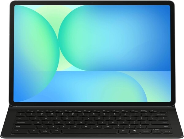 Galaxy Tab S10 FE fäst på Book Cover Keyboard Slim. (Bildkälla: Samsung)