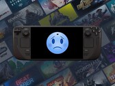 Steam Deck OLED visar sorgset ansikte
