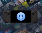 Steam Deck OLED visar sorgset ansikte