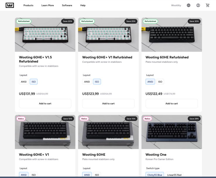Wooting Respawn Store exempel. (Bildkälla: Wooting)