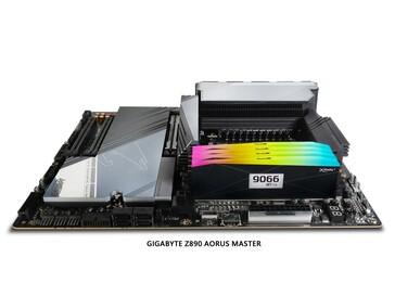 XFinity+ kit installerat i ett Gigabyte Z890 Aorus Master moderkort. (Bildkälla: V-color)