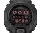 Den nya Casio G-Shock x Montedio Yamagata kollaborationsmodellen (bilden) har en rödtonad omvänd LCD-skärm, tillsammans med en ren vit LED-bakgrundsbelysning. (Bildkälla: Great G-Shock World)